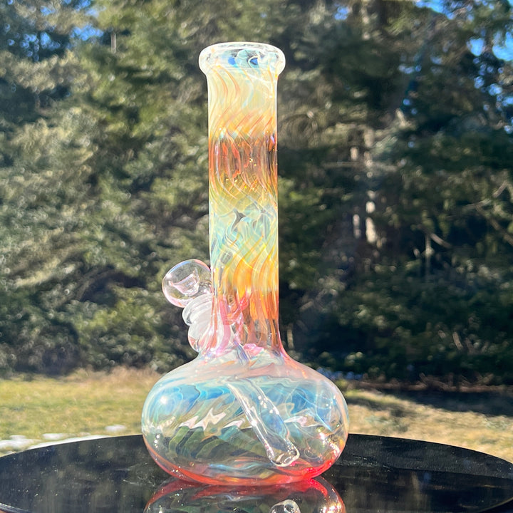 9.5" Fumed Swirl Bubble Bong Glass Pipe Mary Jane's Glass