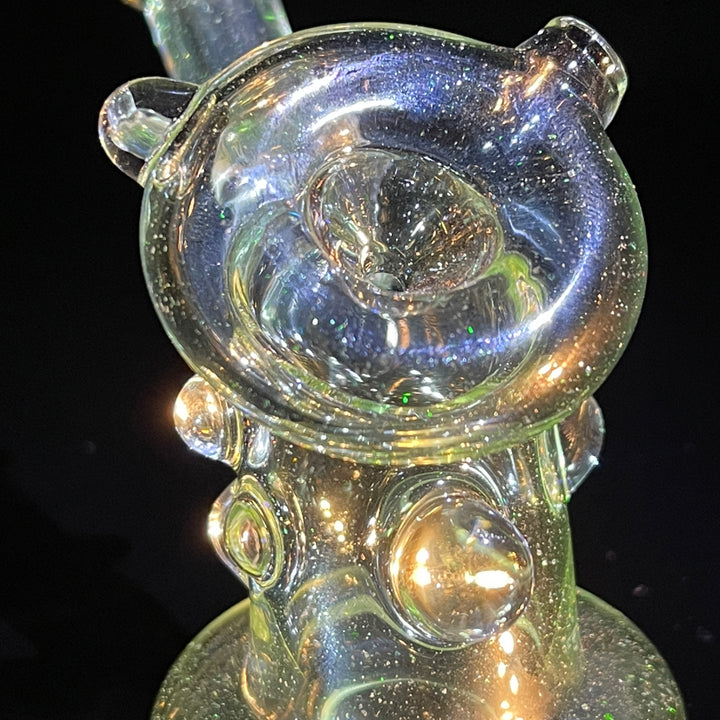 Green Ray Opal Hand Cannon Glass Pipe JHP Glass   