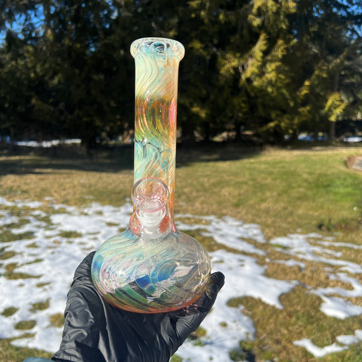 9.5" Fumed Swirl Bubble Bong Glass Pipe Mary Jane's Glass