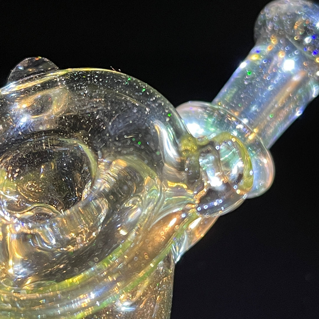 Green Ray Opal Hand Cannon Glass Pipe JHP Glass   