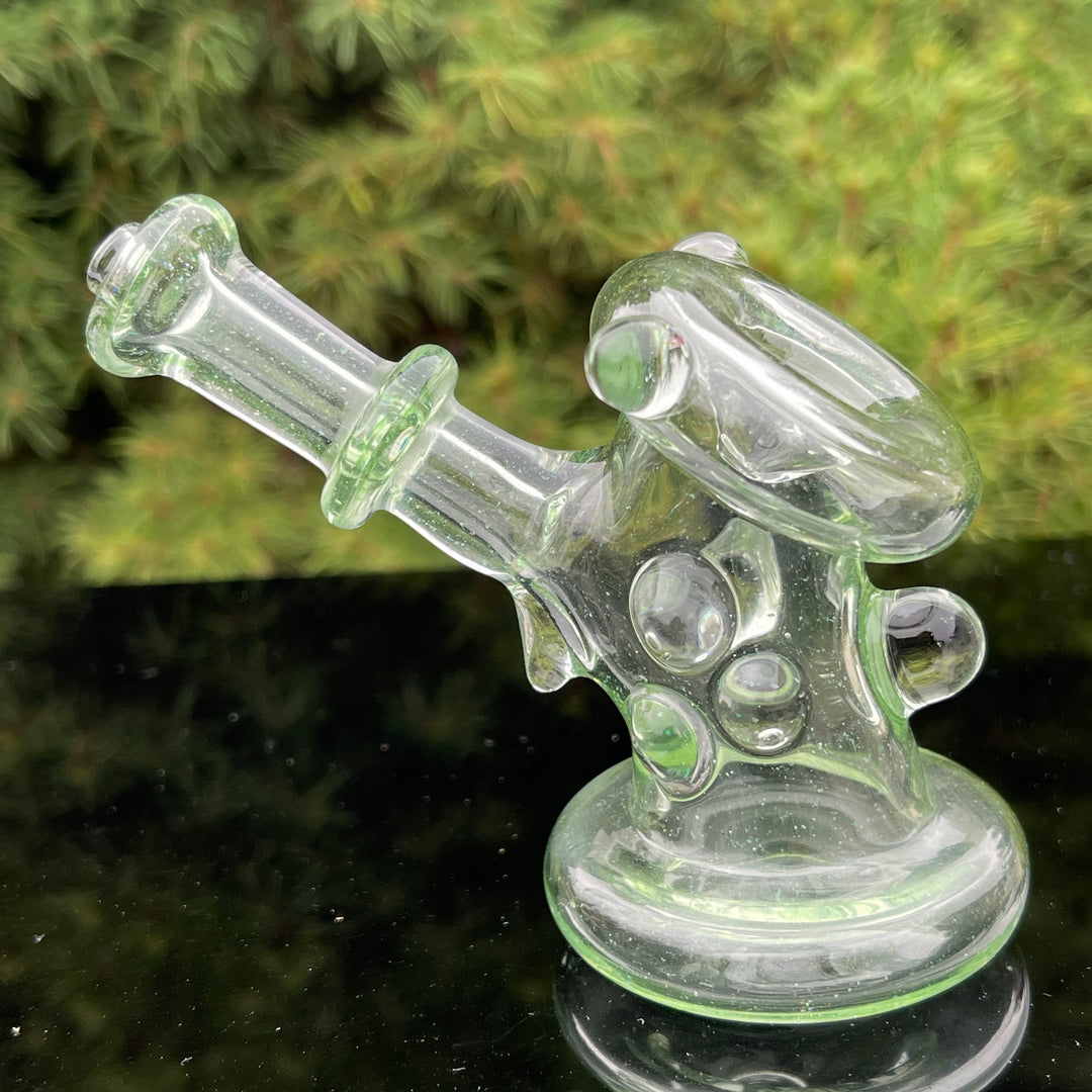 Green Ray Opal Hand Cannon Glass Pipe JHP Glass   