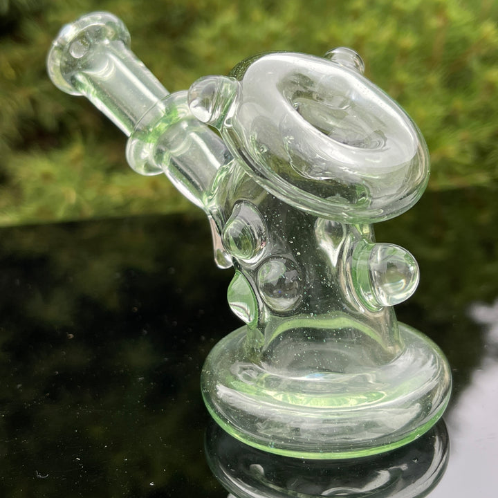 Green Ray Opal Hand Cannon Glass Pipe JHP Glass   