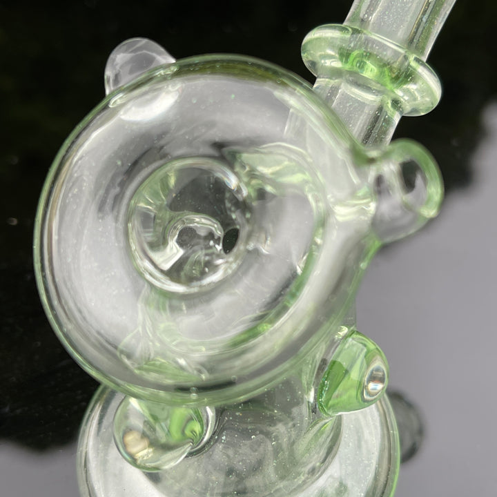 Green Ray Opal Hand Cannon Glass Pipe JHP Glass   