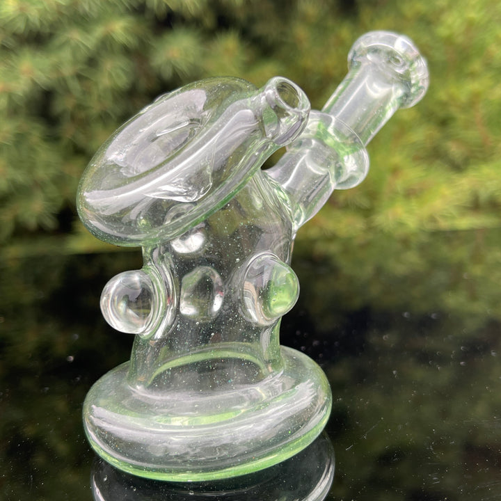 Green Ray Opal Hand Cannon Glass Pipe JHP Glass   