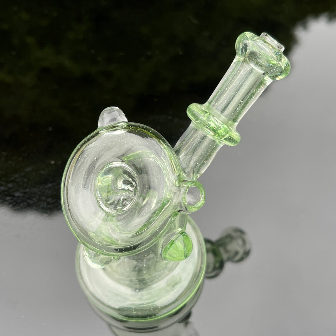 Green Ray Opal Hand Cannon Glass Pipe JHP Glass   