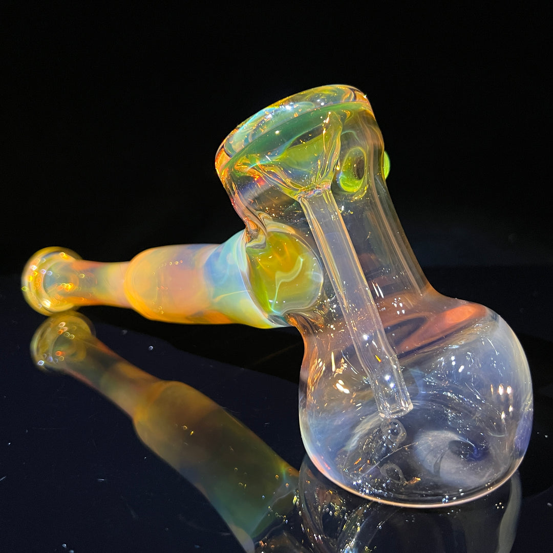 Silver Fume Hammer Bubbler Glass Pipe Cose Glass   