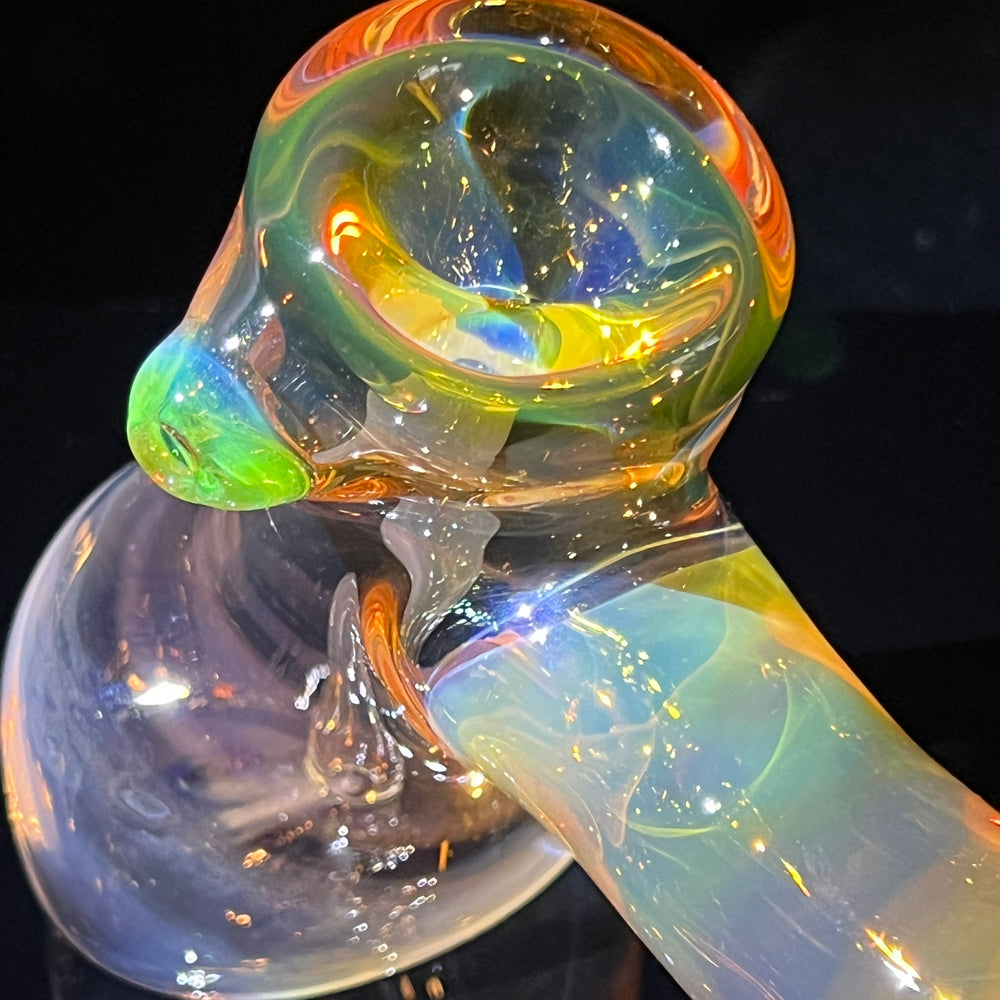 Silver Fume Hammer Bubbler Glass Pipe Cose Glass   