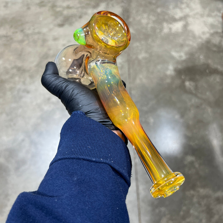 Silver Fume Hammer Bubbler Glass Pipe Cose Glass   
