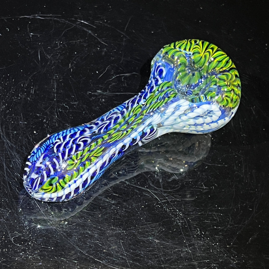 Color Inside Out Spoon Glass Pipe Tiny Mike   