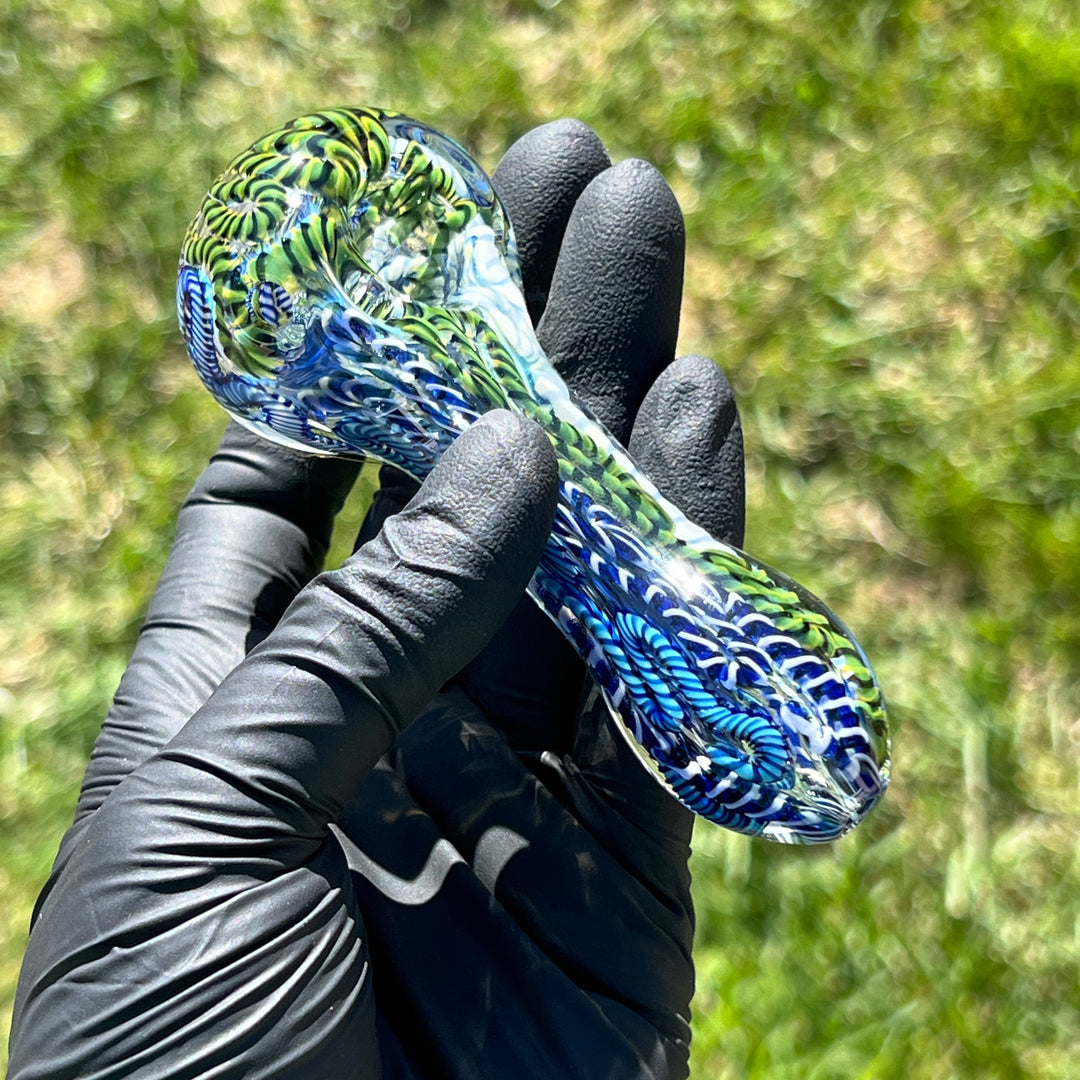 Color Inside Out Spoon Glass Pipe Tiny Mike   