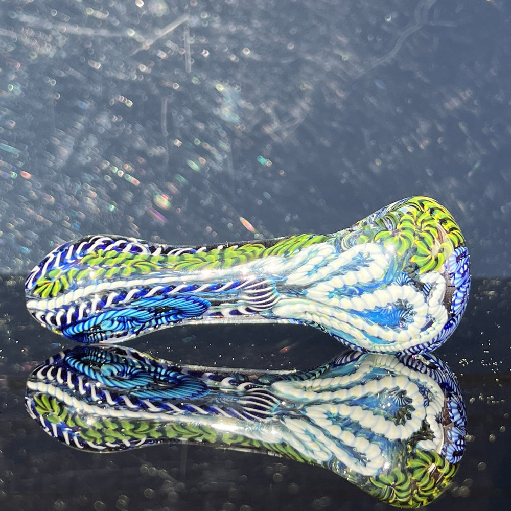 Color Inside Out Spoon Glass Pipe Tiny Mike   