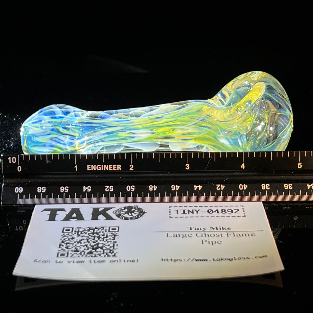 Large Ghost Flame Pipe Glass Pipe Tiny Mike   