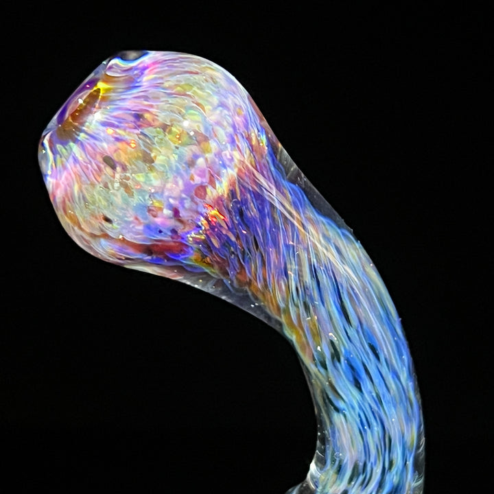 Purple Magic Mushroom Opal Sherlock Bubbler Glass Pipe Beezy Glass   