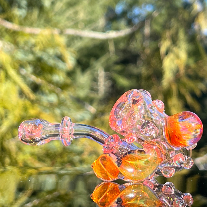 Gold Fumed Marbled Sherlock Glass Pipe Sugar Shack