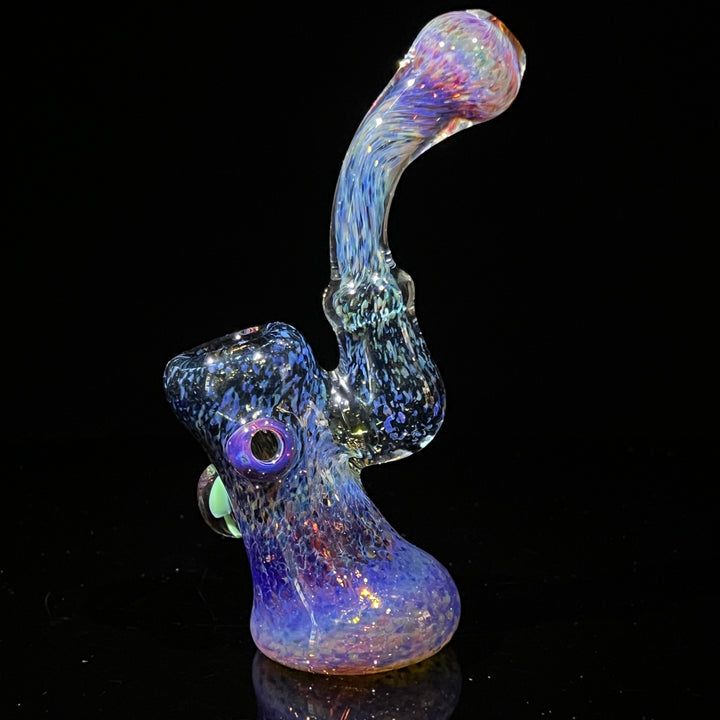 Purple Magic Mushroom Opal Sherlock Bubbler Glass Pipe Beezy Glass   