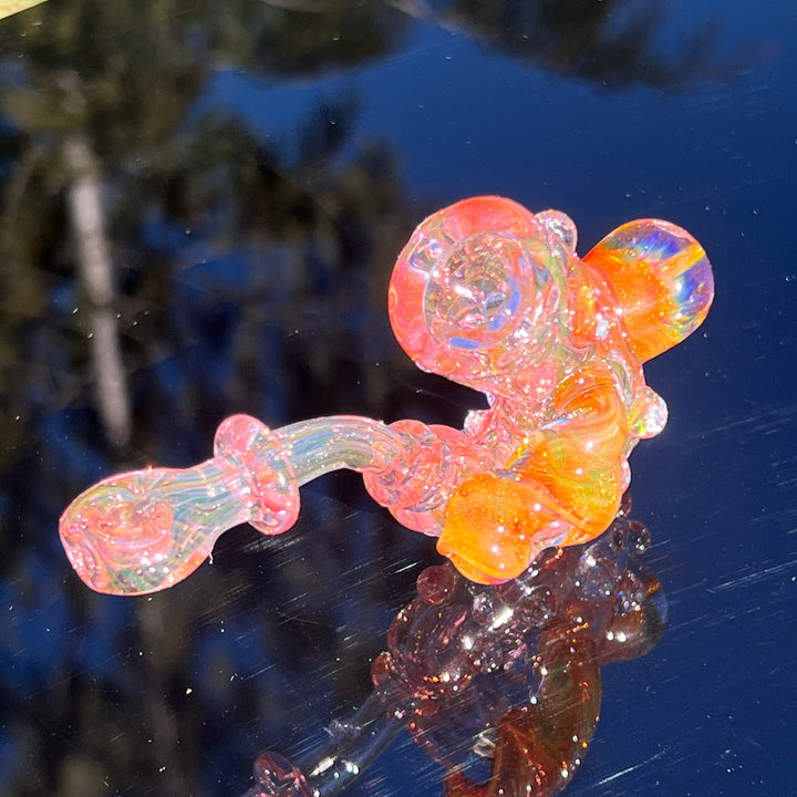 Gold Fumed Marbled Sherlock Glass Pipe Sugar Shack