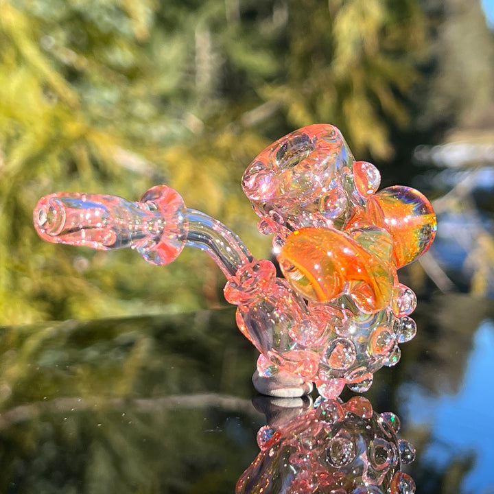 Gold Fumed Marbled Sherlock Glass Pipe Sugar Shack