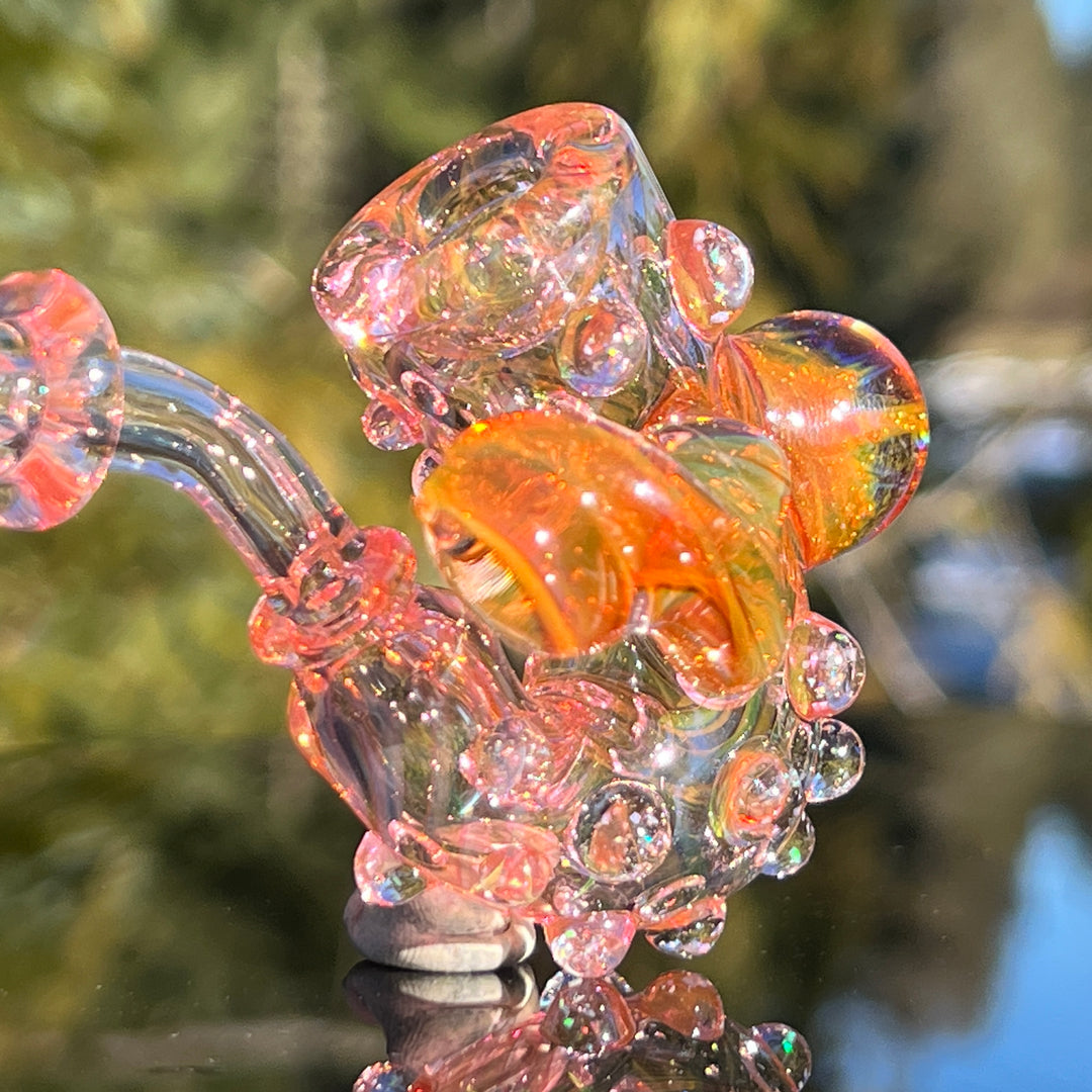 Gold Fumed Marbled Sherlock Glass Pipe Sugar Shack