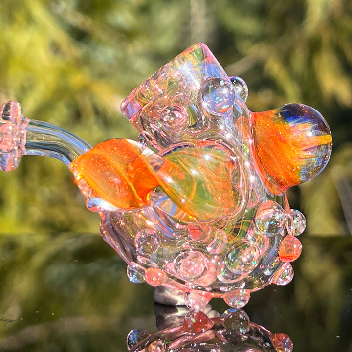 Gold Fumed Marbled Sherlock Glass Pipe Sugar Shack