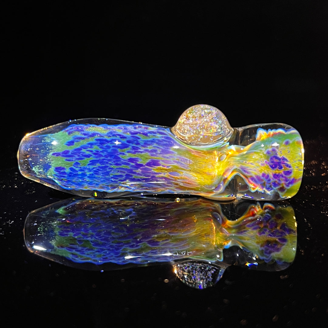 Purple Haze Crushed Opal Marble Chillum Glass Pipe Tako Glass   