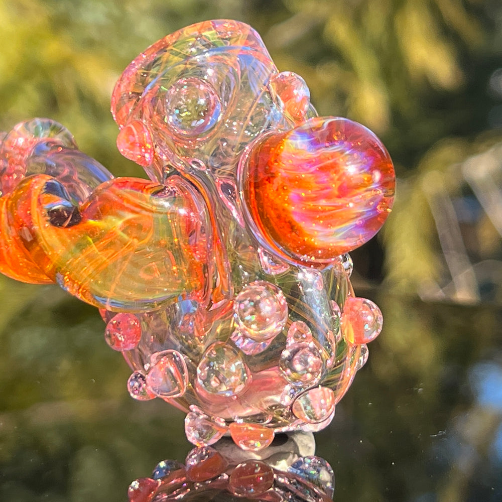 Gold Fumed Marbled Sherlock Glass Pipe Sugar Shack