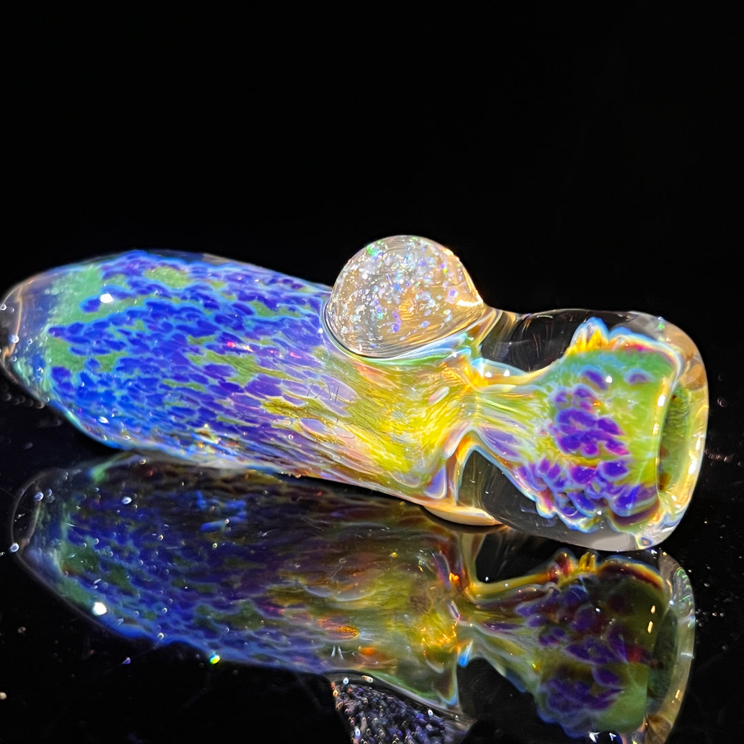 Purple Haze Crushed Opal Marble Chillum Glass Pipe Tako Glass   