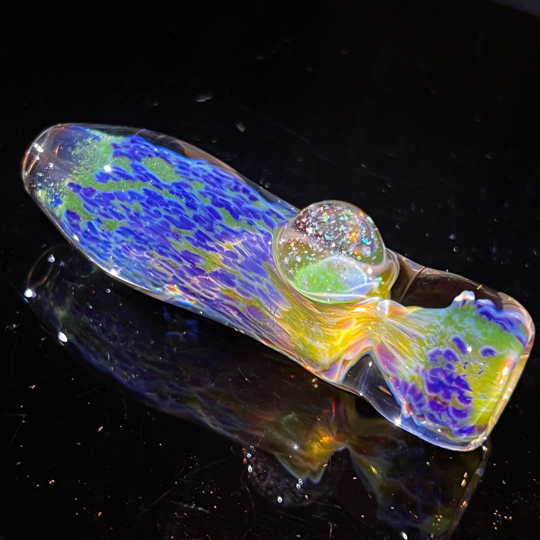 Purple Haze Crushed Opal Marble Chillum Glass Pipe Tako Glass   