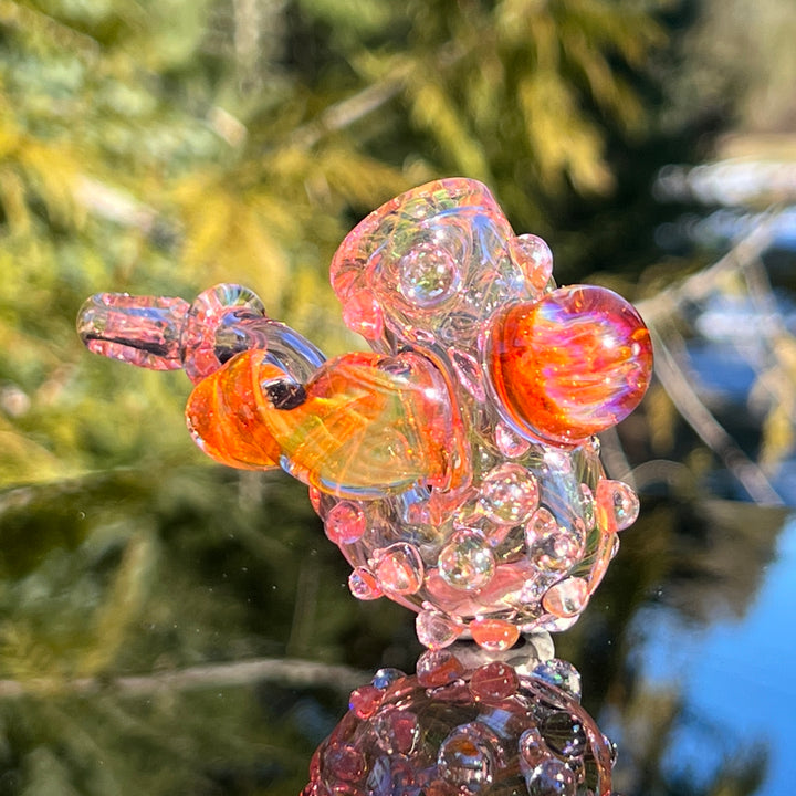 Gold Fumed Marbled Sherlock Glass Pipe Sugar Shack