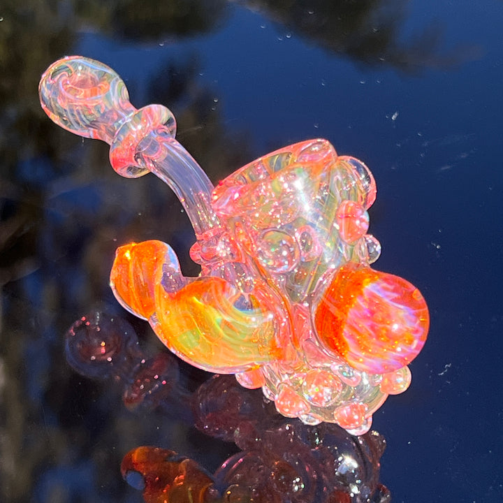 Gold Fumed Marbled Sherlock Glass Pipe Sugar Shack