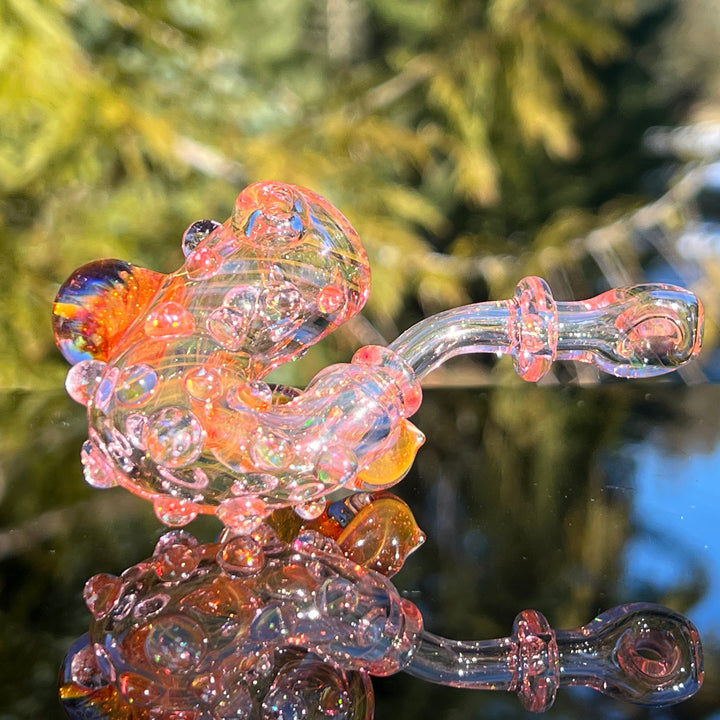 Gold Fumed Marbled Sherlock Glass Pipe Sugar Shack