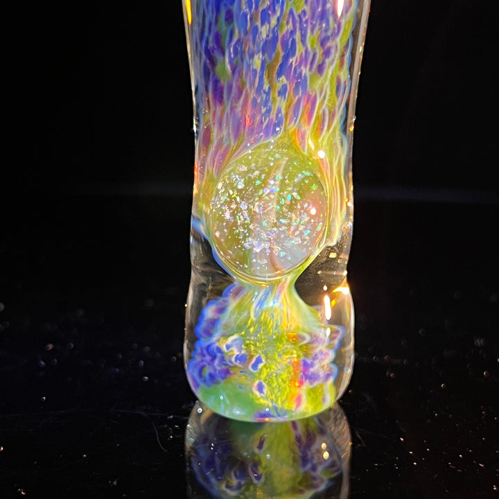 Purple Haze Crushed Opal Marble Chillum Glass Pipe Tako Glass   