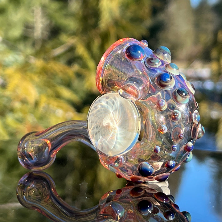 Gold Fumed Marbled Sherlock Glass Pipe Sugar Shack
