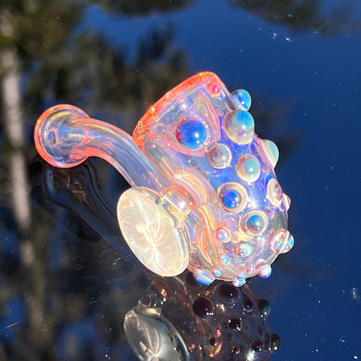 Gold Fumed Marbled Sherlock Glass Pipe Sugar Shack