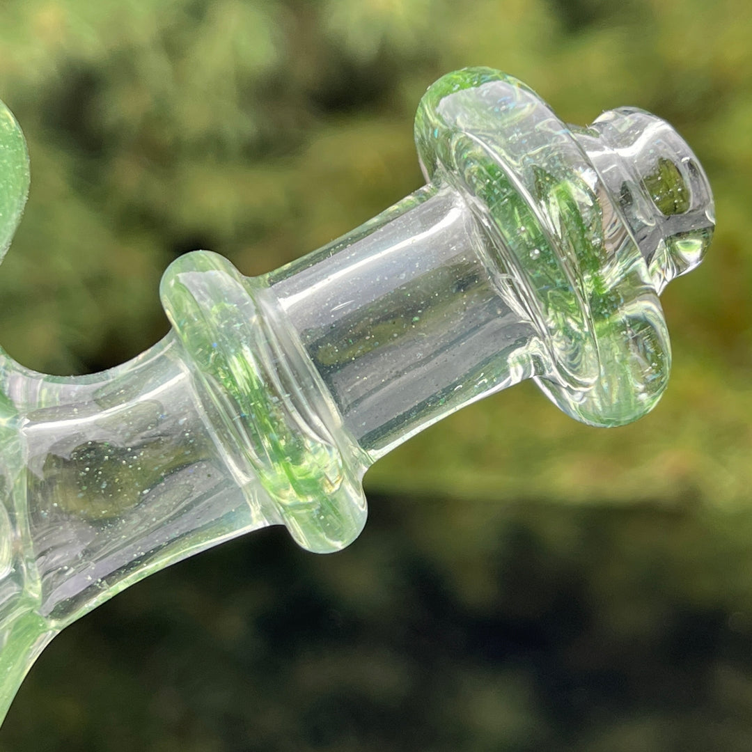 Green Ray Opal Hand Cannon Glass Pipe JHP Glass   