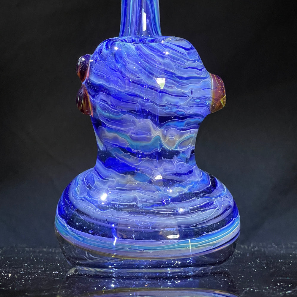Blue Marble Bubbler Glass Pipe Sable Haze   