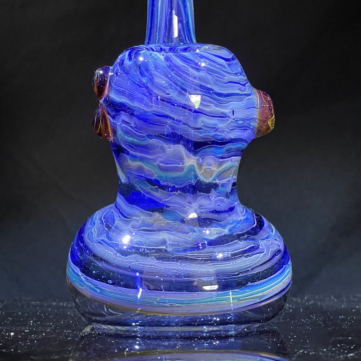 Blue Marble Bubbler Glass Pipe Sable Haze   