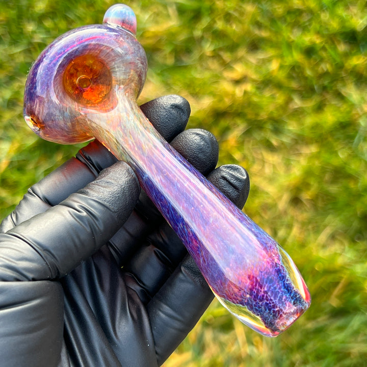 Purple Mushie Marble Pipe Glass Pipe Beezy Glass   