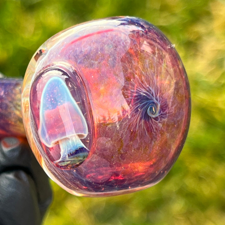 Purple Mushie Marble Pipe Glass Pipe Beezy Glass   