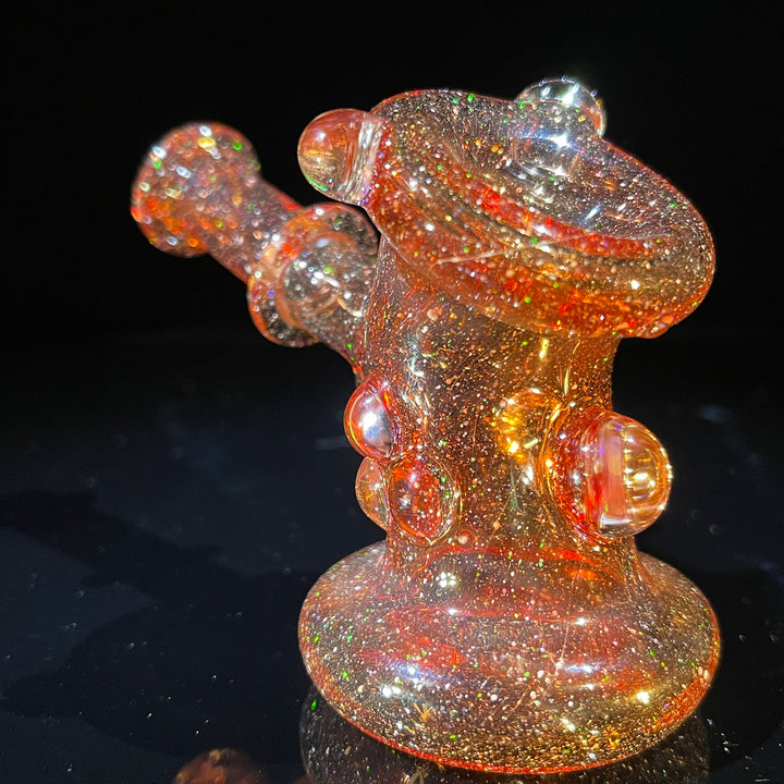 Red Blizzard Opal Hand Cannon Glass Pipe JHP Glass   