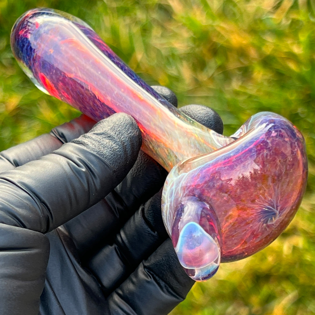 Purple Mushie Marble Pipe Glass Pipe Beezy Glass   