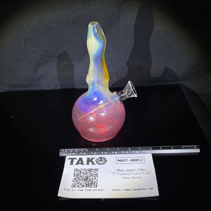 5" Fumed Color Fade Mini Bong Glass Pipe Mary Jane's Glass