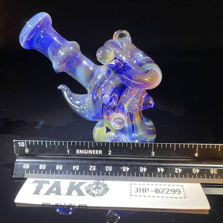 Blue Horny Hand Cannon Glass Pipe JHP Glass   