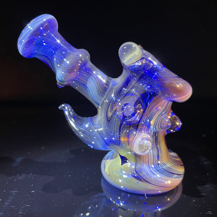 Blue Horny Hand Cannon Glass Pipe JHP Glass   