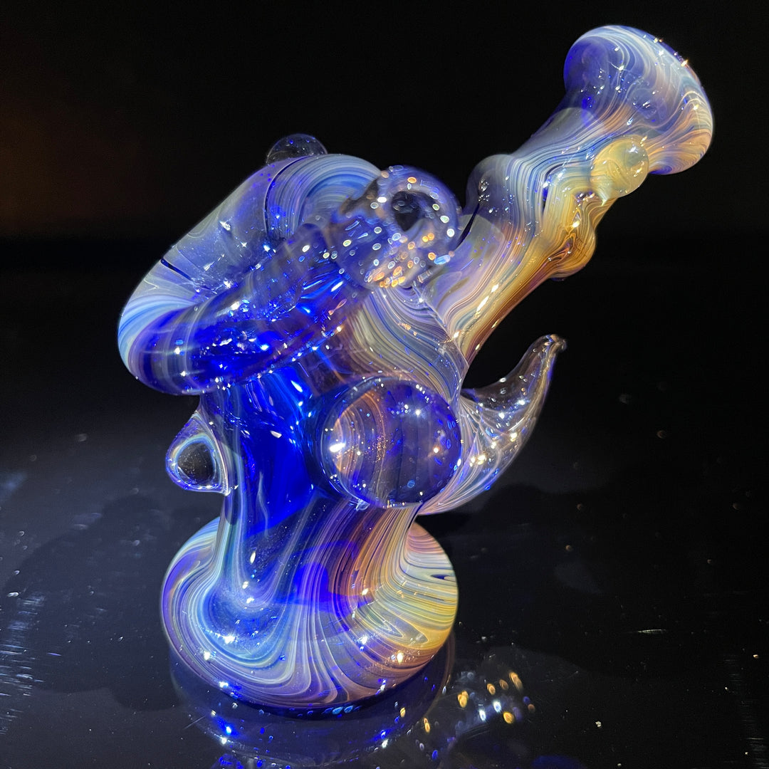 Blue Horny Hand Cannon Glass Pipe JHP Glass   