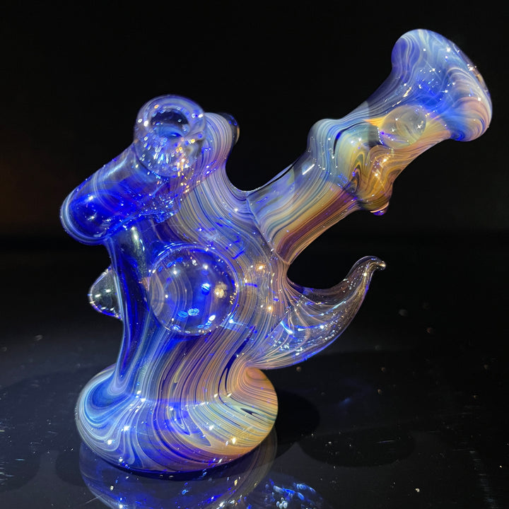 Blue Horny Hand Cannon Glass Pipe JHP Glass   