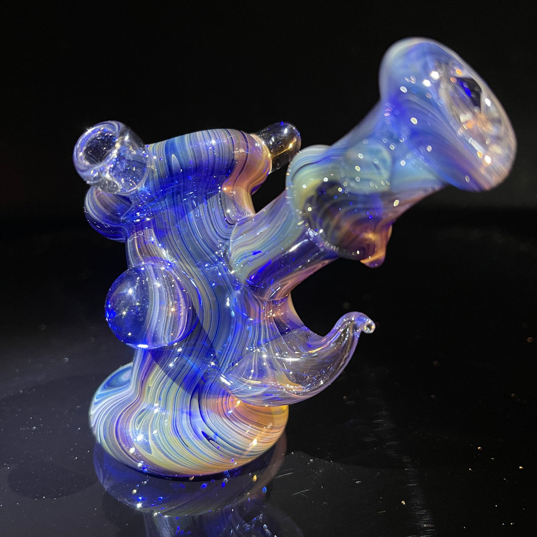 Blue Horny Hand Cannon Glass Pipe JHP Glass   
