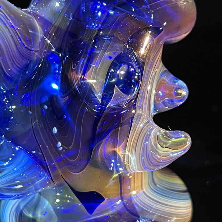 Blue Horny Hand Cannon Glass Pipe JHP Glass   