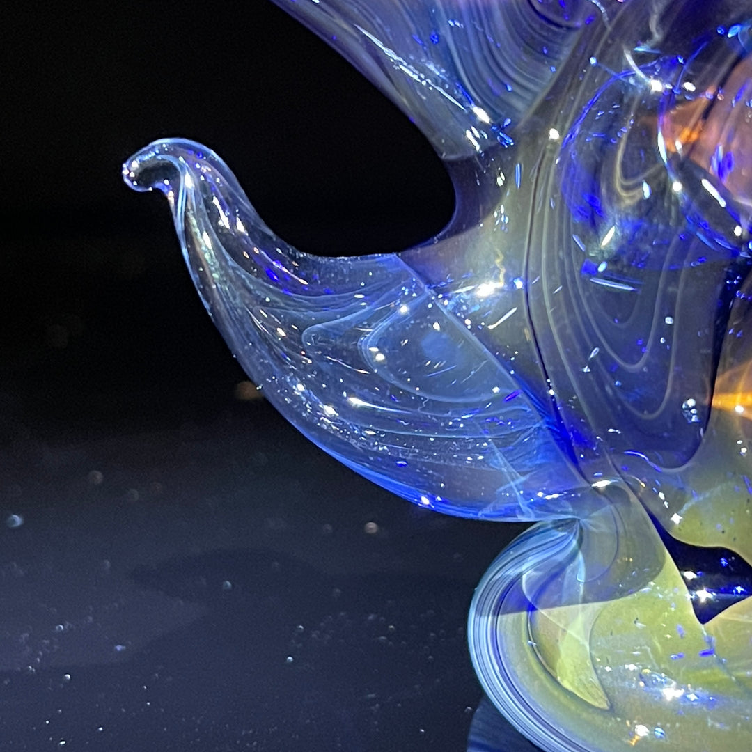 Blue Horny Hand Cannon Glass Pipe JHP Glass   