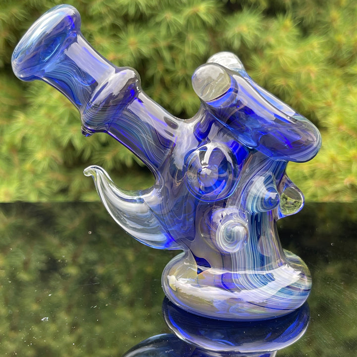 Blue Horny Hand Cannon Glass Pipe JHP Glass   