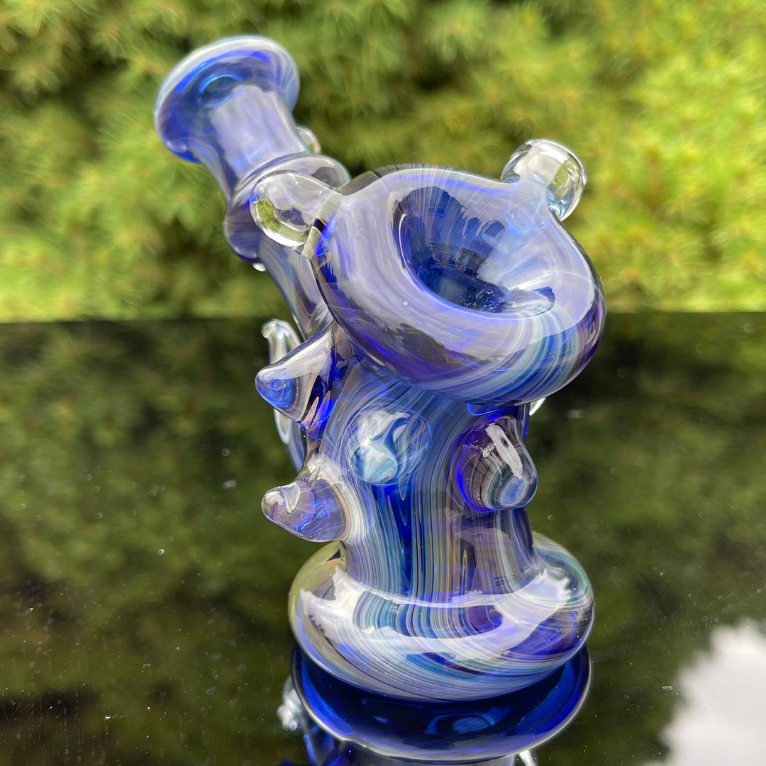 Blue Horny Hand Cannon Glass Pipe JHP Glass   